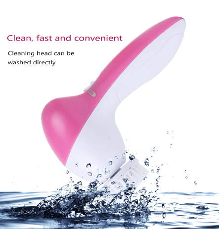 5 in 1 Electric Face Cleaning Brush Wash Face Machine Skin Pore Cleaner Body Cleansing Massage Mini Massager Brush
