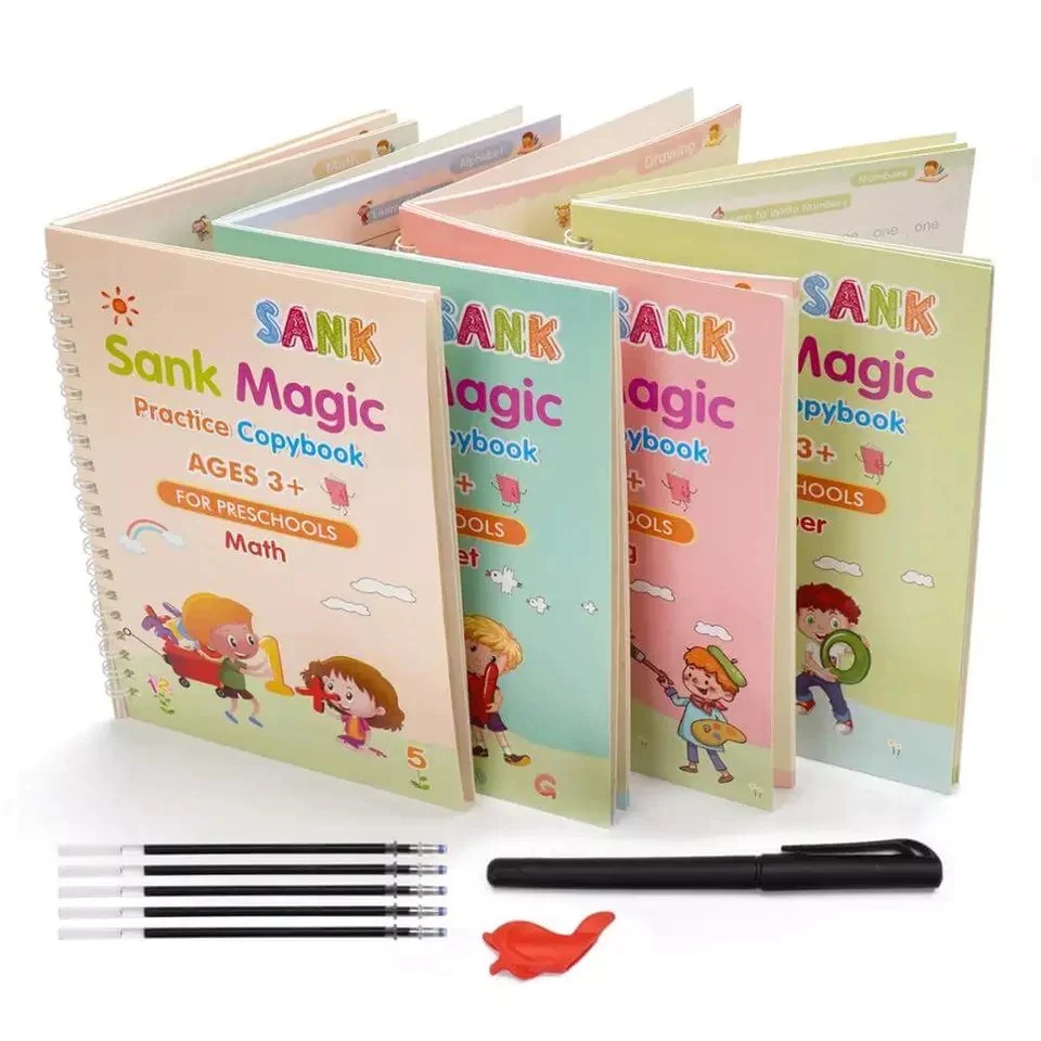 KIDS MAGIC PRACTICE BOOK🔥 (4 BOOKS + 1 PEN + 1 GRIP + 10 REFILL)🔥