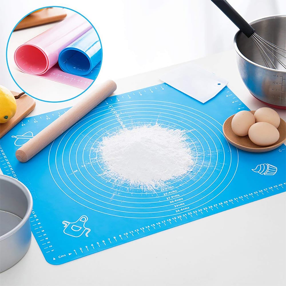 "Non-Stick Silicone Dough & Baking Mat – Perfect for Rolling, Kneading & Baking!"